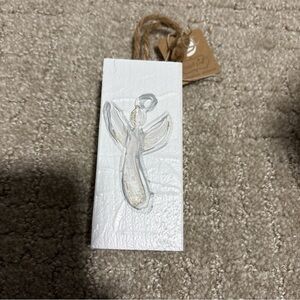 Mud Pie Angel Painted Wooden Ornament 5x2